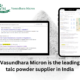 Vasundhara Micron is the leading talc powder supplier in India